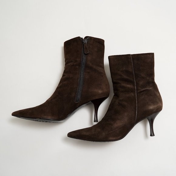 Cole Haan Shoes - Cole Haan "Rea Short Boot" Dark Chocolate Suede